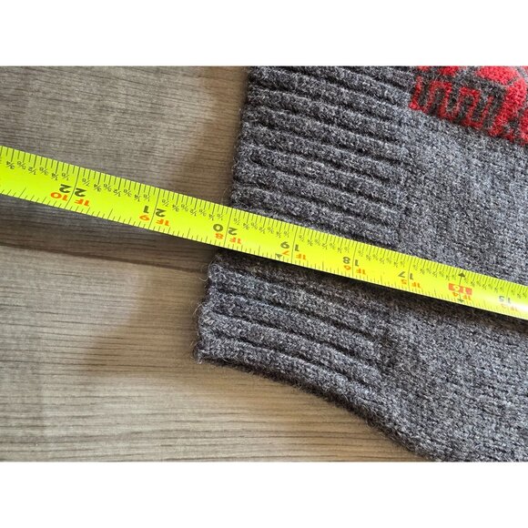 Northern Isles Australian Shetland Wool Sweater With Red Geometric Pattern S/xs - Picture 6 of 7